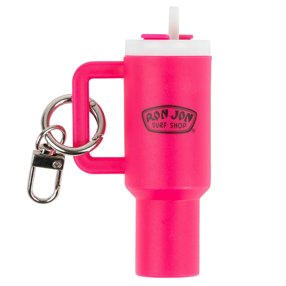 10860677000-ron-jon-hot-pink-tumbler-keychain-front