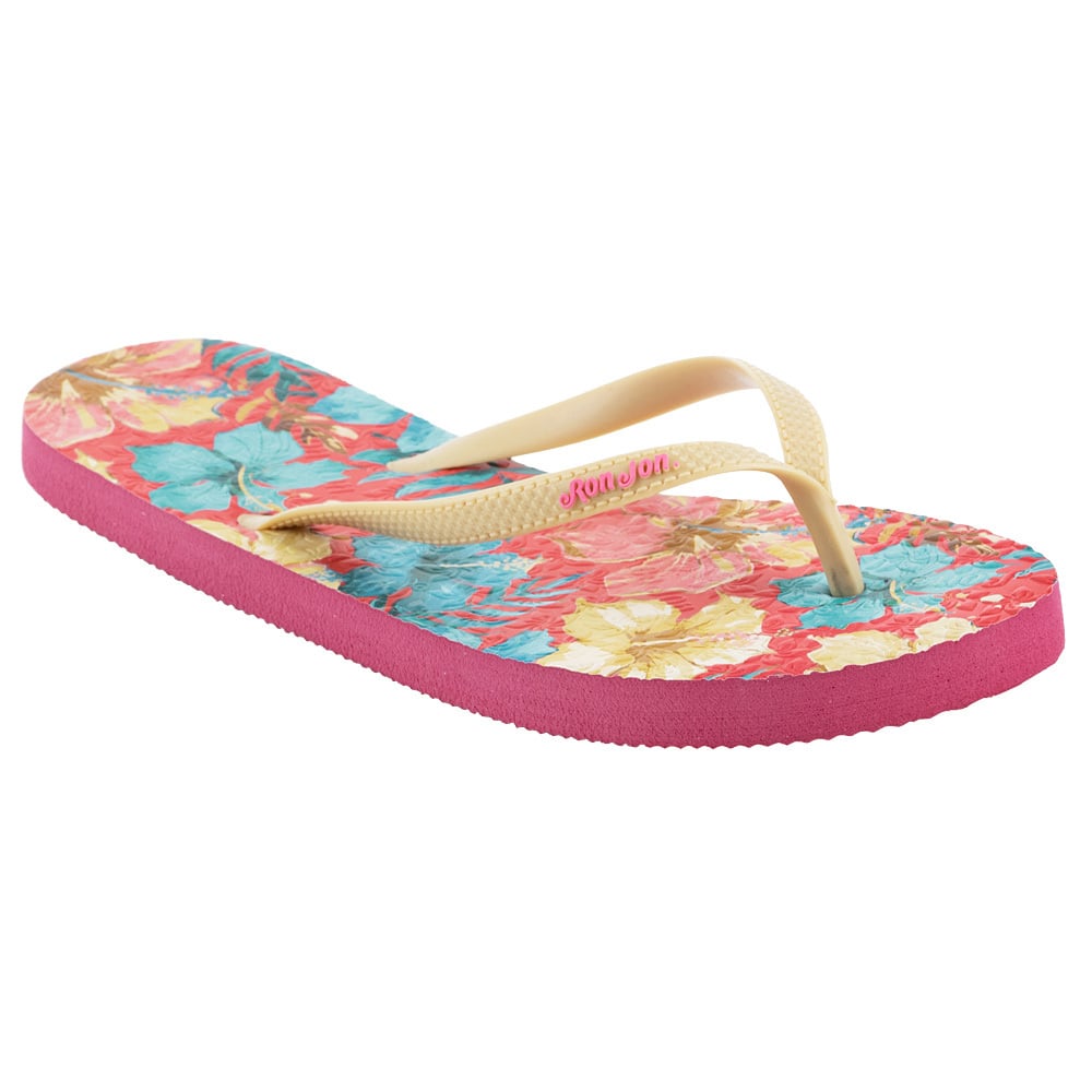 11000105040-ron-jon-ladies-pink-zori-hibiscus-sandals-front