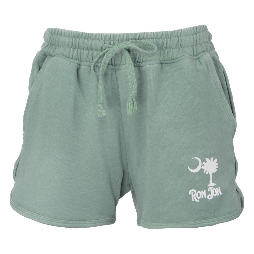 13050004085-teal-ron-jon-womens-mb-sc-icon-badge-shorts-front
