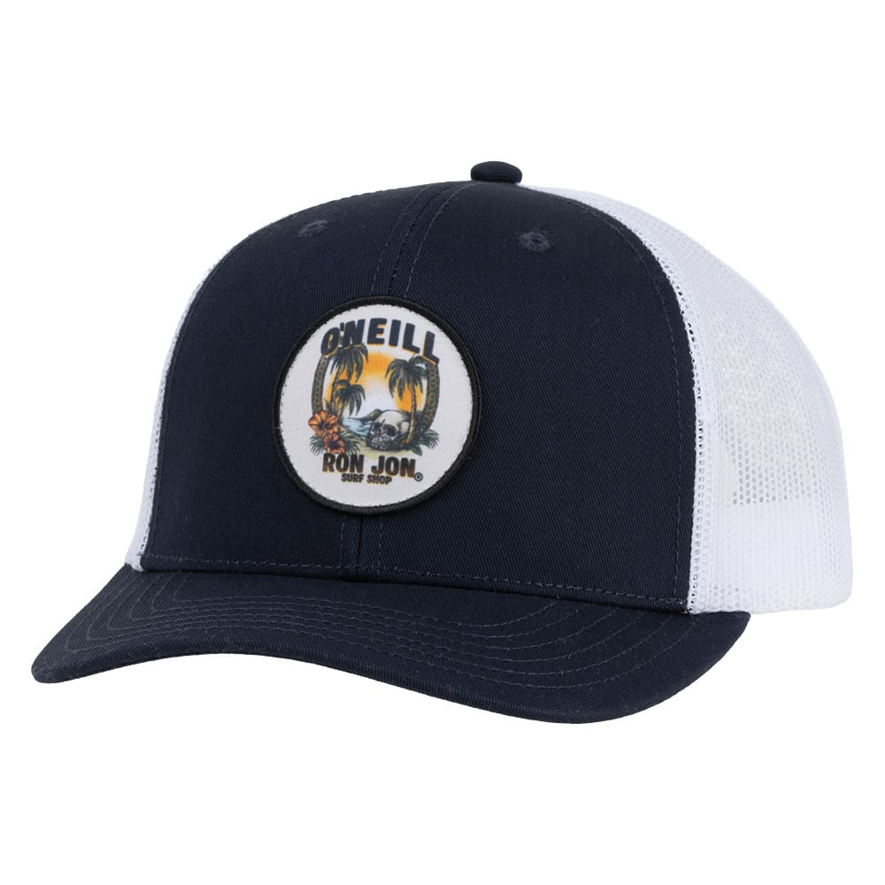 20440895000-oneill-ron-jon-skull-trucker-cap-indigo-front